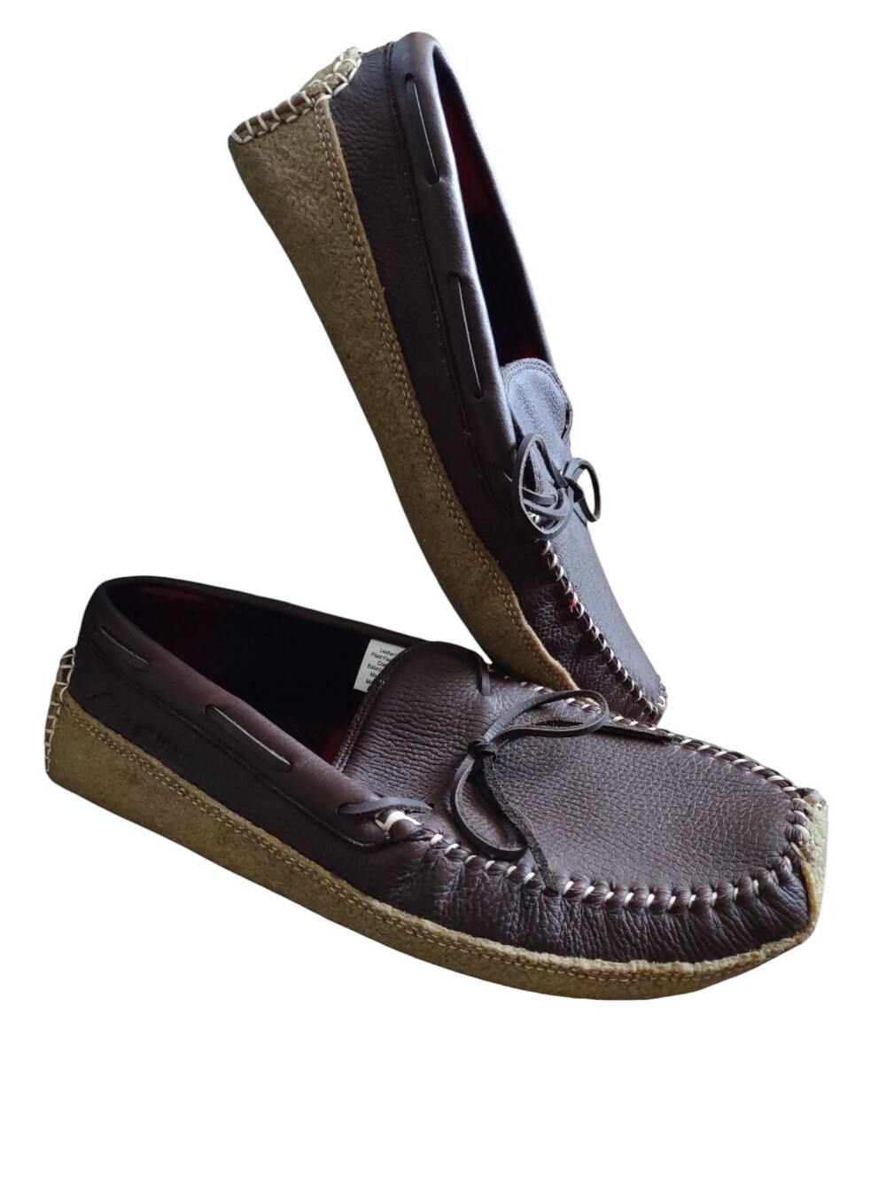 Eddie Bauer Men's 15M Leather Fleece Lined Loafers